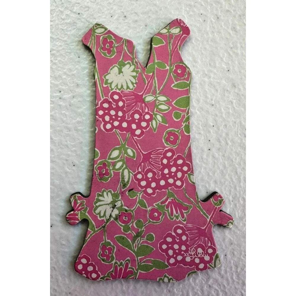 Lilly Pulitzer Set of 5 Shift Dress Magnets Die Cut 2x3 Fridge Decor Colorful